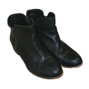 Lucky Brand Breah Block Heel Black Leather Ankle Booties 13